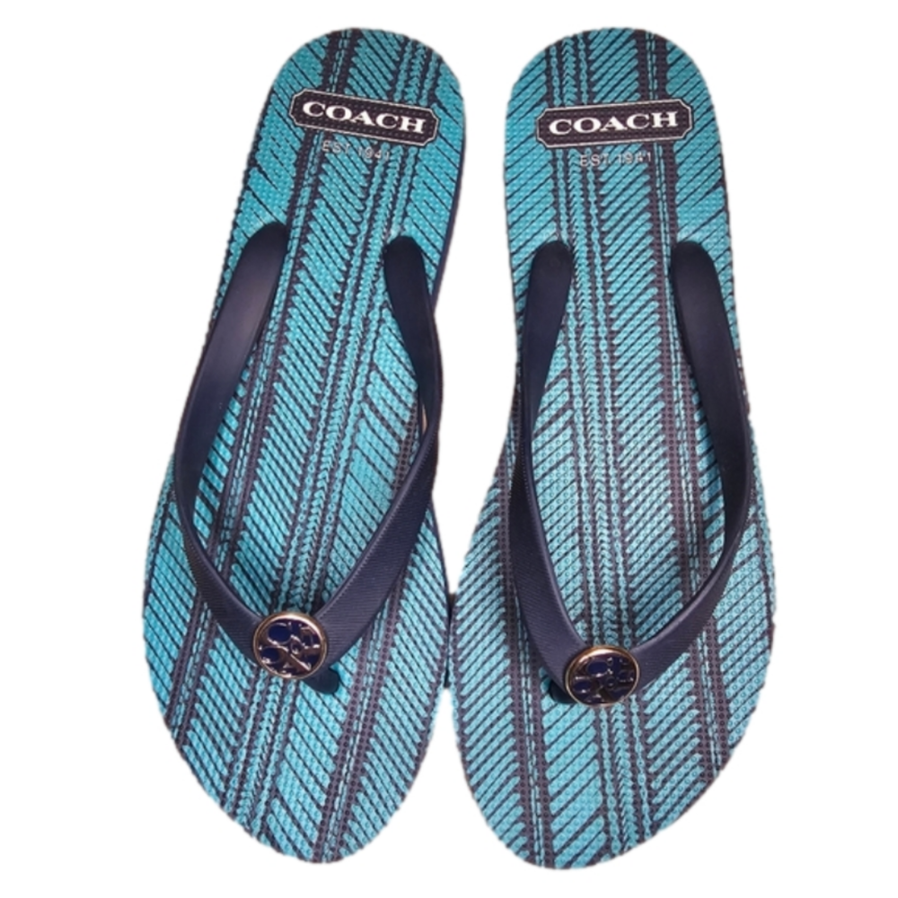Coach Blue flip flops Size 9/10